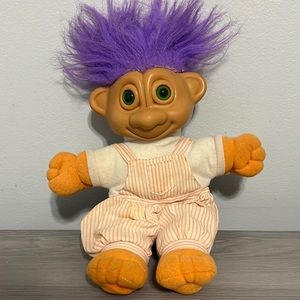 Vintage Soma Plush Troll Doll, Glowing Eyes, 1992